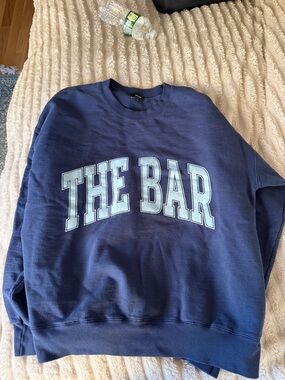 Navy 'THE BAR' Graphic Crewneck Sweatshirt